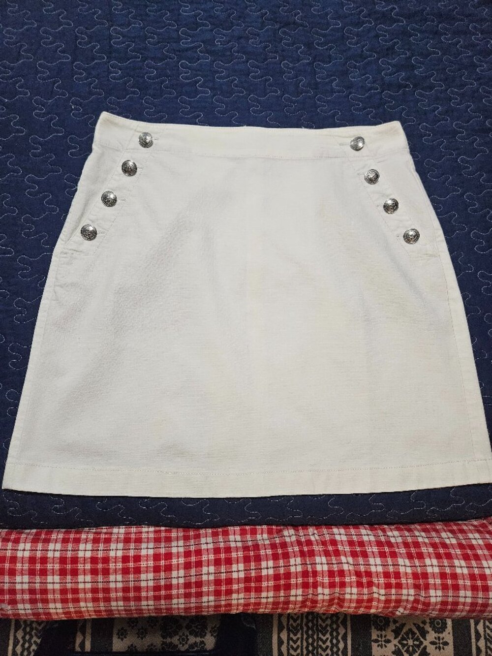 LOFT - White Sailor Skirt